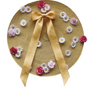 Woven Yellow Hair Clip Accessory
